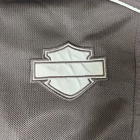 Harley Davidson Mens Black Motorcycle Jacket Mesh Armor Reflective Size Large - Picture 11 of 14